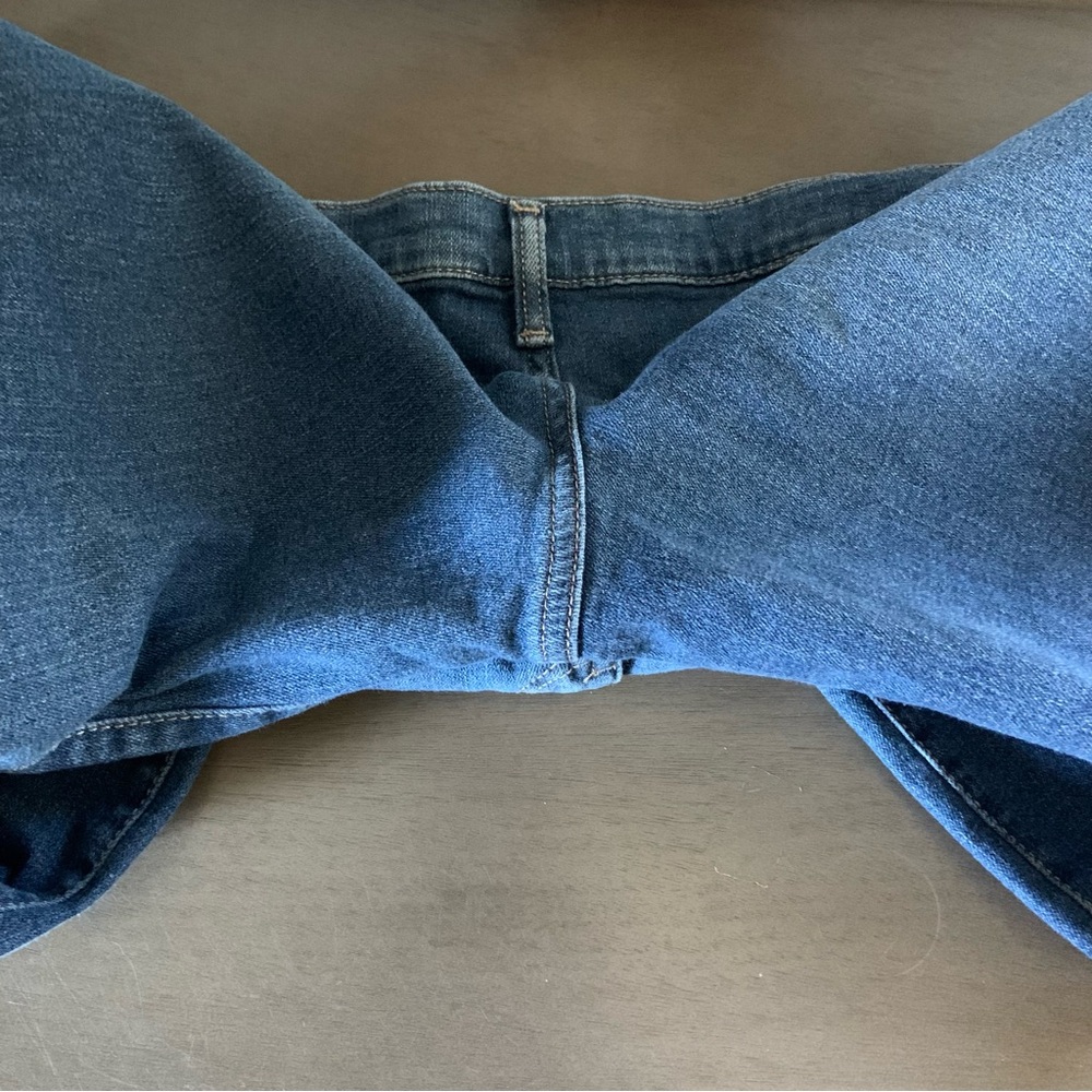 TIME AND TRU Women’s High Rise Wide Leg Crop Utility Jeans Dark Wash Size 18 - Picture 10 of 12